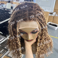 Perruque tressée à la main en cheveux humains 100% naturels, avec dentelle HD 13x6, pré-épilée, sans nœuds, pré-tressée, sans colle - Vente en gros
