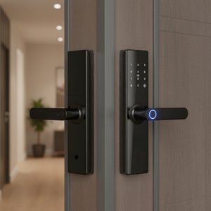 ระบบล็อคประตูไม้แบบสมาร์ท 6-in-1 พร้อมลายนิ้วมือ รหัสผ่าน บัตร IC แอปพลิเคชัน และรองรับ Tuya Cloud รองรับหลาย<span class=keywords><strong>ภาษา</strong></span> เพื่อความปลอดภัยในบ้าน - Product Image 2