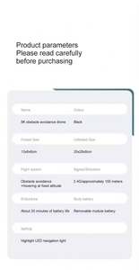 Drone pliable M2 à vente chaude 2024 avec caméra HD 4K, télécommande, photographie aérienne, matériau plastique - Product Image 6