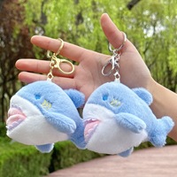 Porte-clés Peluche Requin Adorable Multicolore, Breloque de Sac, Pendentif de Sac à Dos, Cadeau, Vente en Gros, Personnalisable