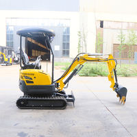 Mini excavatrice certifiée CE EURO5 de 1.8 tonnes livraison rapide mini excavatrice chinoise de chenille capacités de 1-2 tonnes comportant la boîte de vitesse de moteur