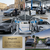 Cargador Rápido para Vehículos Eléctricos de Corriente Continua, Móvil y Fijo, 30kW |   Alta Eficiencia del 95%, Energía Trifásica para Automóviles, Autobuses y Vehículos de Logística