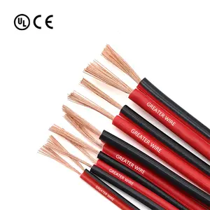 Factory Copper PVC Insulation Red and Black Wire 18awg 17awg 16awg 14awg 13awg Double Parallel Wire Hi End Speaker Cable
