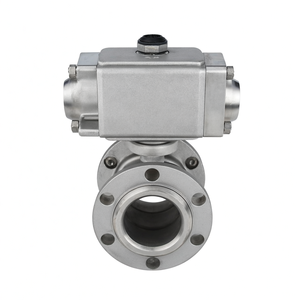 COVNA B2Bclearance Sale Sanitary Three Piece Welded Stainless Steel on Off <b>Butterfly</b> <b>Valve</b> With Pneumatic Actuator <b>Valve</b> Product - Product Image 6