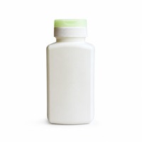 Flacons carrés en HDPE avec bouchon à clapet, vides