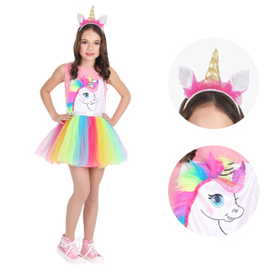 Robe <span class=keywords><strong>en</strong></span> tulle satinée rose, costume à thème <span class=keywords><strong>licorne</strong></span> pour le marché américain et europé<span class=keywords><strong>en</strong></span>, anniversaires et rassemblements à thème - Product Image 3