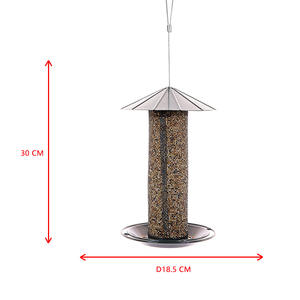 Grensoverschrijdende nieuwe hangende metalen automatische voederbak voor vogels, ronde vorm, alle seizoenen, op maat gemaakt voor tuinmodel A8725 - Product Image 3