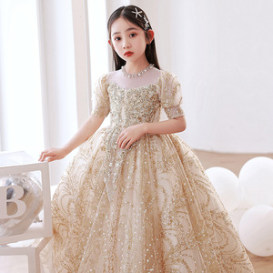 Nouvelle Robe de Demoiselle d'Honneur S2119R Couleur Champagne Texture Luxe Léger Manches Bouffantes Qualité Supérieure Tendance Élégante - Product Image 3