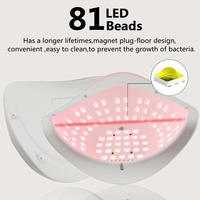 Appareil de manucure de salon professionnel SUN X26 MAX 380W LED lampe UV d'art d'ongle pour le séchage rapide de vernis de gel avec 81 LED 4 minuteries