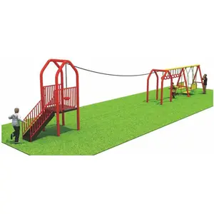 Poulie multifonction pour enfants, ligne de zip en renard volant, aventure, terrain de jeu, câble extérieur, ligne de zip avec ensemble de balançoire - Product Image 1