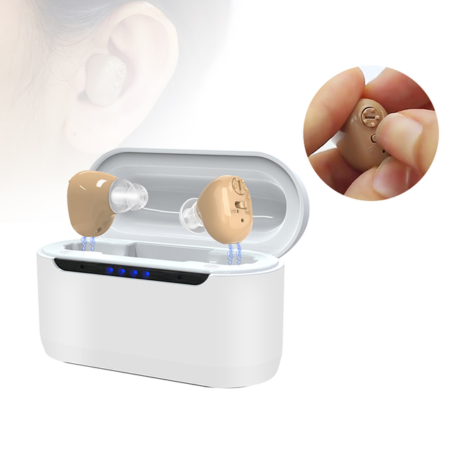 Wesale Mini Invisible Noise Cancelling Aparelho Auditivo De Bolso Hear Sound Amplifier Hearing Aids Rechargeable for Seniorshol