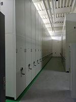 Étagère mobile compacte manuelle de 4,5 m de hauteur, en acier robuste, pour classement, bibliothèque et salle de données, mobilier en acier