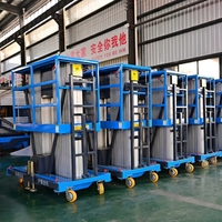 Échelle télescopique multifonctionnelle haut de gamme 5m 8m 16m, élévateur personnel double mât en alliage d'aluminium, élévateur électrique pour personne 10m