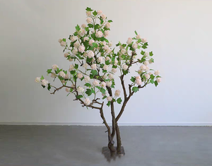 Albero di <span class=keywords><strong>Viburno</strong></span> Artificiale, Albero di Fiori di Ortensia Bianca Finta per Decorazione di Casa, Villa, Hotel, Centro Commerciale, Ufficio e Paesaggistica - Product Image 1