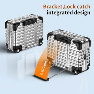 Étui de protection pour écouteurs <span class=keywords><strong>AirPods</strong></span> <span class=keywords><strong>Pro</strong></span> <span class=keywords><strong>2</strong></span> 4, design bagage, avec support de charge sans fil pour téléphone et embouts d'écouteurs - Product Image 6