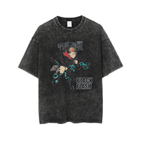 Camiseta de Alta Calidad con Estampado Gráfico DTG, 100% Algodón, Estilo Vintage Lavado a la Piedra, para Hombre, Cuello Redondo, Unisex, para Verano