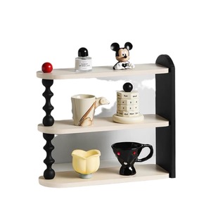 Retro Style Desk Storage Rack 3 Tier <b>Shelf</b> For Cup Display Organize Space Saving <b>Desktop</b> Organizer - Product Image 2