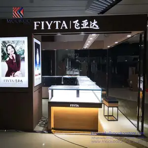 Chinese Leverancier Custom Winkelcentrum Kiosk Sieraden Meubels Showroom Display Meubelontwerp