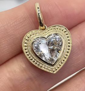 Joyería Fina Personalizada, Colgante de Oro Sólido Real de 9k, 10k, 14k, 18k, Oro Rosa, Amarillo, Blanco, Diamante/Gema de Laboratorio, Fabricación en Fábrica - Product Image 1