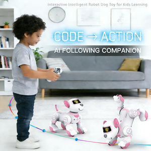 Cane Robot AI Programmabile Intelligente con Funzione di Seguimento, Giocattolo Educativo STEM con Acrobazie e Sensore Tattile per Bambini - Product Image 1