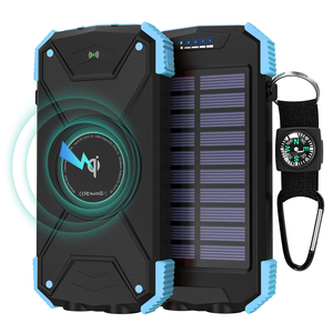 Nouveauté : Batterie externe solaire LED 20W à charge rapide, étanche, 10000mAh, Li-Polymère, double USB, Micro USB, pour téléphone portable - Product Image 1