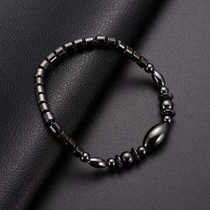 <span class=keywords><strong>Tobillera</strong></span> con cuentas para pérdida de peso, pulsera de tobillo con cuentas adelgazantes, hematita, piedra magnética, negra, personalizada, clásica, hecha a mano, CN;ZHE - Product Image 5