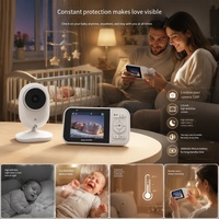 Babyphone avec écran de 2,8 pouces, caméra HD 720P, vision nocturne, détection des pleurs, audio bidirectionnel, batterie de 2600 mAh