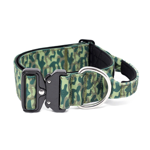 Gran oferta, serie táctica ajustable, hebilla de Metal resistente, <span class=keywords><strong>Collar</strong></span> de perro de camuflaje de nailon - Product Image 1