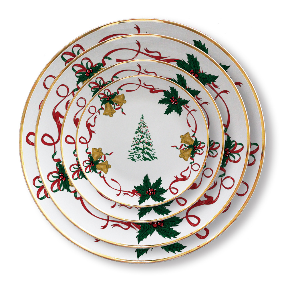 Ensemble d'assiettes blanches 4 pièces