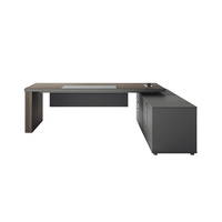 Bureau de direction moderne standard, convertible, extensible, modulaire, avec tiroirs, en MFC, taille personnalisable, pour l'espace de travail BS