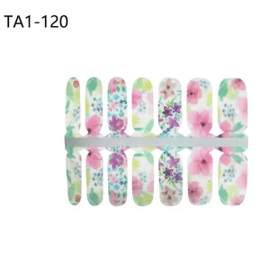 nail supplier Wholesale Eco-friendly nail art wraps stickers decals patch custom gel nail polish stickers