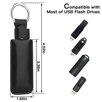 Clé USB 2.0 personnalisée OEM 8 Go, 16 Go, 32 Go, 64 Go 3.0 avec logo gravé, étui en cuir, cadeau promotionnel automobile
