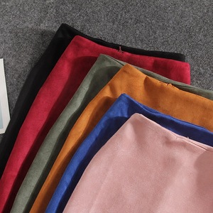 <span class=keywords><strong>Jupe</strong></span> Crayon Mi-Longue Professionnelle Une Pièce Femme Daim <span class=keywords><strong>Hiver</strong></span> Automne Fente Arrière Décontractée Couleur Unie Style Européen Américain - Product Image 2