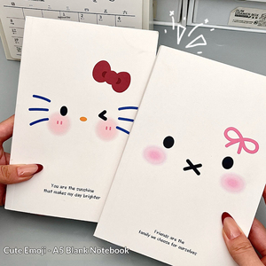 Nuevo Cuaderno de Notas con Tapa de Papel Cosida con Hilo, Diseño de Gato Adorable, A5, 100 Hojas - Product Image 2