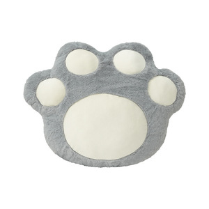Coussin de siège en peluche rose et gris en forme de patte de chat mignon pour la décoration intérieure de voiture - Product Image 5