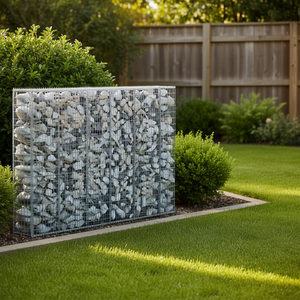 Muro de Gabiones de 354.3x11.8x78.7 Pulgadas en Acero Galvanizado, Rejilla para Cercas, Cerca para Exteriores - Product Image 2