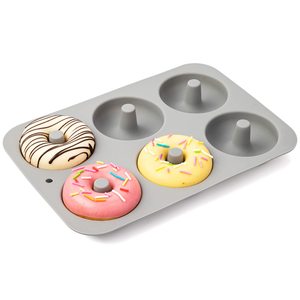 Food Grade Non-Stick <b>Silicone</b> Donut Mold Dishwasher Safe Heat Resistant LFGB <b>Silicone</b> Bagels <b>Baking</b> Pan Doughnut <b>Silicone</b> Mold - Product Image 1