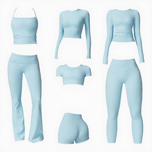 Nuovo Set di Abbigliamento Yoga <span class=keywords><strong>per</strong></span> Donne, Tuta Elastica <span class=keywords><strong>per</strong></span> <span class=keywords><strong>Palestra</strong></span> e Fitness all'Aperto, Comodo Body <span class=keywords><strong>per</strong></span> Yoga - Product Image 1