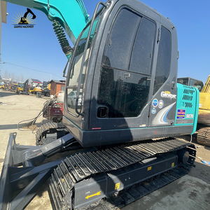 Excavadora Compacta de Giro Cero con Gran Maniobrabilidad Kobelco SK75 Usada con Motor Yanmar Modelo 2024 para Construcción Urbana - Product Image 4