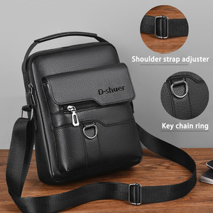 Bolso Bandolera de Cuero Genuino para Viajes de Negocios, Maletín para Computadora Portátil, Bolso de Trabajo Oficial para Hombre - Product Image 4