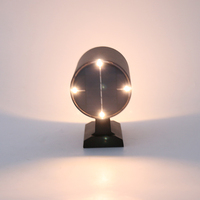 Nouvelle Applique Murale LED Solaire en Aluminium, Orientable Haut/Bas, Grise, 50 Lumens, Blanc Chaud, Décorative, Étanche IP54, Garantie 2 Ans