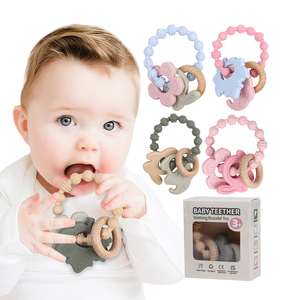 Accessoires en silicone DIY pour nouveau-nés : Jouets à mâcher, Bracelet de bébé naturel, <span class=keywords><strong>Anneau</strong></span> de <span class=keywords><strong>dentition</strong></span> en silicone - Product Image 1