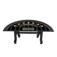 Table de poker Blackjack en bois de qualité casino avec impression personnalisée YH, pieds en H, 2300x1200x980mm, 150kg pour les jeux de hasard