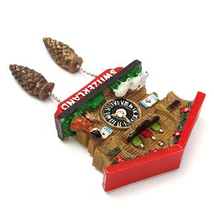 Haute Qualité Fait Main 3D Résine <span class=keywords><strong>Coucou</strong></span> Horloge Souvenirs De Voyage Créatif Réfrigérateur Magnétique Autocollants Décoration De La Maison Suisse - Product Image 4