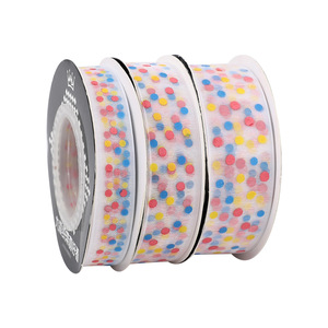 Nine-Colored Ribbon Polka Dot Chiffon Ribbon 1.2cm 2.0cm 2.5cm Reusable Birthday <b>Cake</b> <b>Decorating</b> <b>Supply</b> - Product Image 5