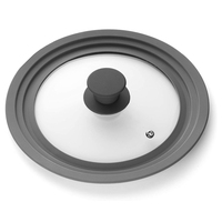 Couvercle universel en silicone écologique résistant à la chaleur, avec isolation thermique en acier inoxydable, multifonctionnel pour casseroles et ustensiles de cuisson