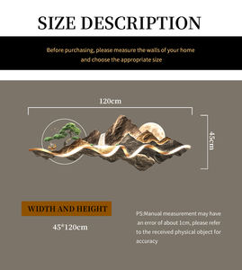 Art mural LED luxueux et magnifique peinture de paysage abstraite originale avec un design créatif peut ajouter des diamants - Product Image 5