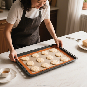 Tapis <span class=keywords><strong>de</strong></span> pétrissage <span class=keywords><strong>de</strong></span> cuisson et <span class=keywords><strong>de</strong></span> pâtisserie XR Premium 30x40cm <span class=keywords><strong>feuille</strong></span> <span class=keywords><strong>de</strong></span> tapis <span class=keywords><strong>de</strong></span> cuisson en silicone réutilisable <span class=keywords><strong>de</strong></span> qualité alimentaire antiadhésive résistant à la chaleur pour four - Product Image 5