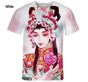 3D In Ấn Thời Trang Mới Bắc Kinh Opera Đồ Họa T-Shirt Người Đàn Ông Phụ Nữ Mùa Hè Giản Dị Ngắn Tay Tee Tops Mens Quá Khổ Áo phông