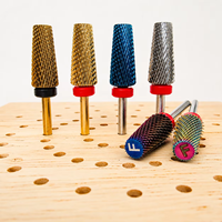 Meilleures ventes : Fraise à ongles en carbure 16 mm, à pointe plate conique, pour le retrait de gel, compatible perceuses électriques, accessoires de manucure